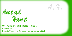 antal hant business card